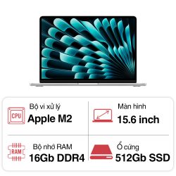 Laptop Apple Macbook Air M3 MC8H4SA/A (8 Core CPU/ 8 core GPU/ 16GB/ 256GB/ 13.6Inch/ Mac OS/ Silver/ Vỏ nhôm)