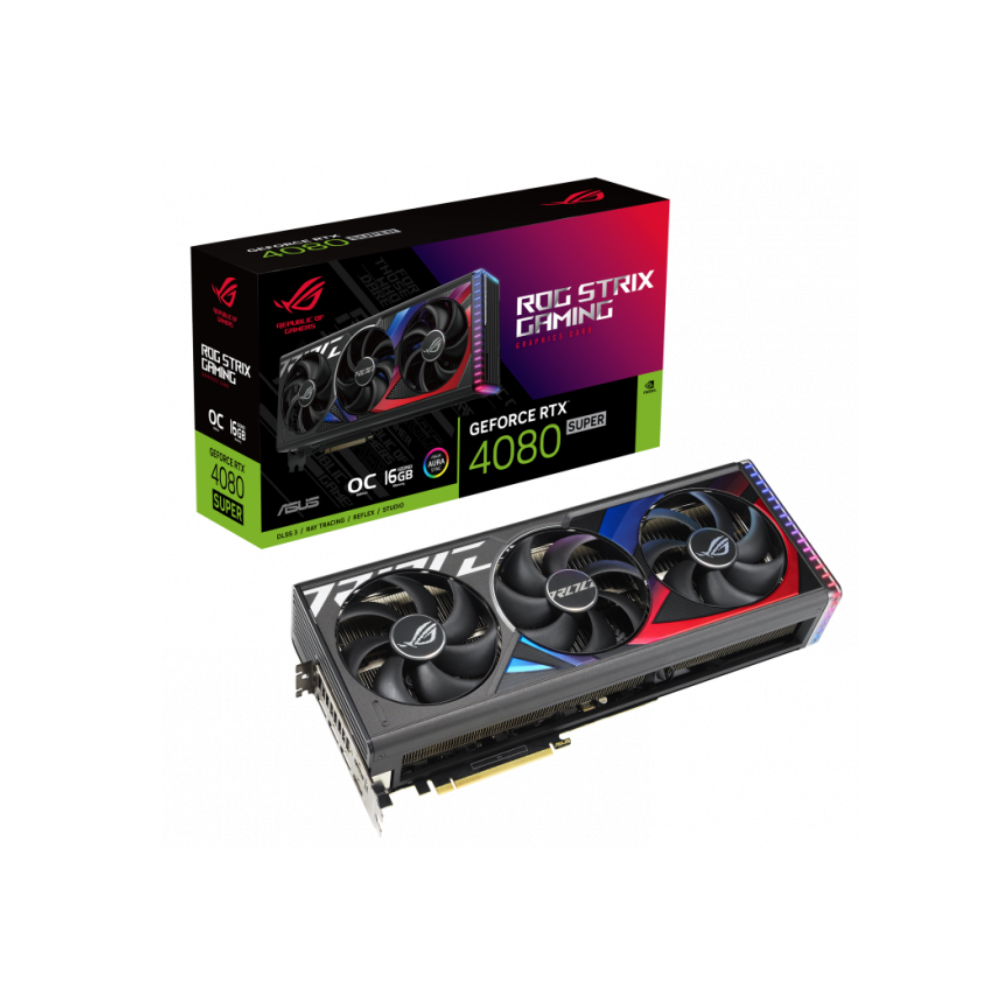 Card đồ họa Asus ROG Strix GeForce RTX 4080 SUPER 16GB (GDDR6X/ 256 bit) Card đồ họa Asus ROG Strix GeForce RTX 4080 SUPER 16GB (GDDR6X/ 256 bit)