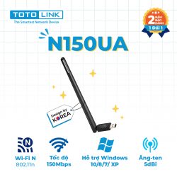 Cạc mạng không dây Totolink N150UA (Chuẩn N/ 150Mbps/ 1 Ăng-ten ngoài)