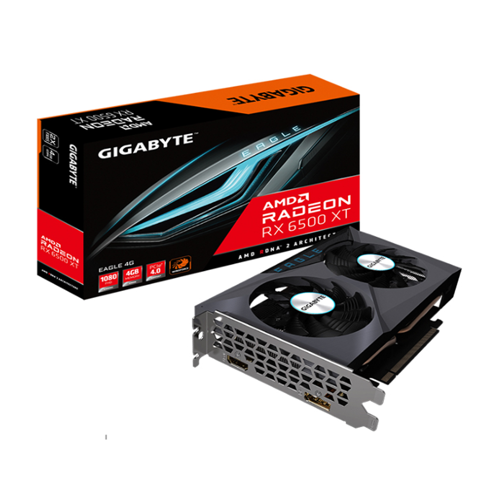 Card đồ họa Gigabyte Radeon RX 6500 XT EAGLE (4GB/ GDDR6/ 64 bit) Card đồ họa Gigabyte Radeon RX 6500 XT EAGLE (4GB/ GDDR6/ 64 bit)