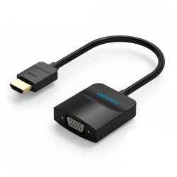 Cáp chuyển Vention ACHBB/ACHWB HDMI sang VGA + Audio 3.5mm (15cm)
