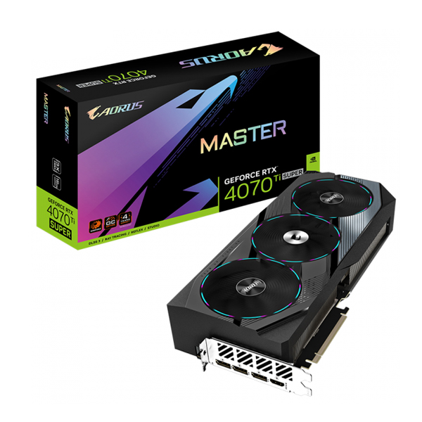 Card đồ họa Gigabyte AORUS GeForce RTX 4070 Ti SUPER MASTER (16GB/ GDDR6X/ 256 bit) Card đồ họa Gigabyte AORUS GeForce RTX 4070 Ti SUPER MASTER (16GB/ GDDR6X/ 256 bit)