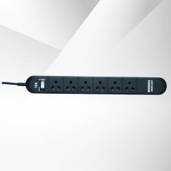 Ổ cắm điện Edenki ED-6C2B Black (6 Lỗ đa năng - 2M 10A)