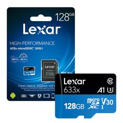Thẻ nhớ Micro SD Lexar 128Gb Class 10 Read 100MB/s - có Adapter