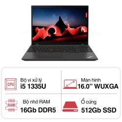 Laptop Lenovo ThinkPad T16 G2 21HH003NVA (i5 1335U/ 16GB/ 512GB SSD/16 inch WUXGA/NoOS/ Black/ Carbon/3Y)