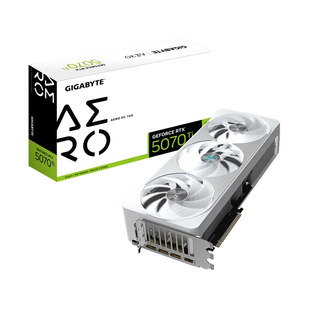 Card đồ họa Gigabyte GeForce RTX 5070 Ti AERO OC 16G (GDDR7/ 256 bit) Card đồ họa Gigabyte GeForce RTX 5070 Ti AERO OC 16G (GDDR7/ 256 bit)