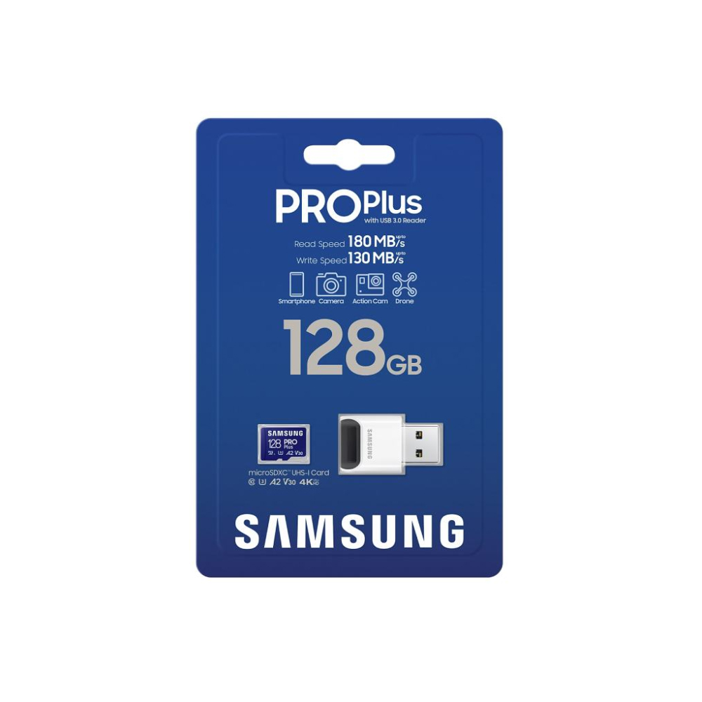 Thẻ nhớ Micro SD Samsung PRO Plus microSDXC 128GB MB-MD128SB/WW - Kèm Adapter Thẻ nhớ Micro SD Samsung PRO Plus microSDXC 128GB MB-MD128SB/WW - Kèm Adapter