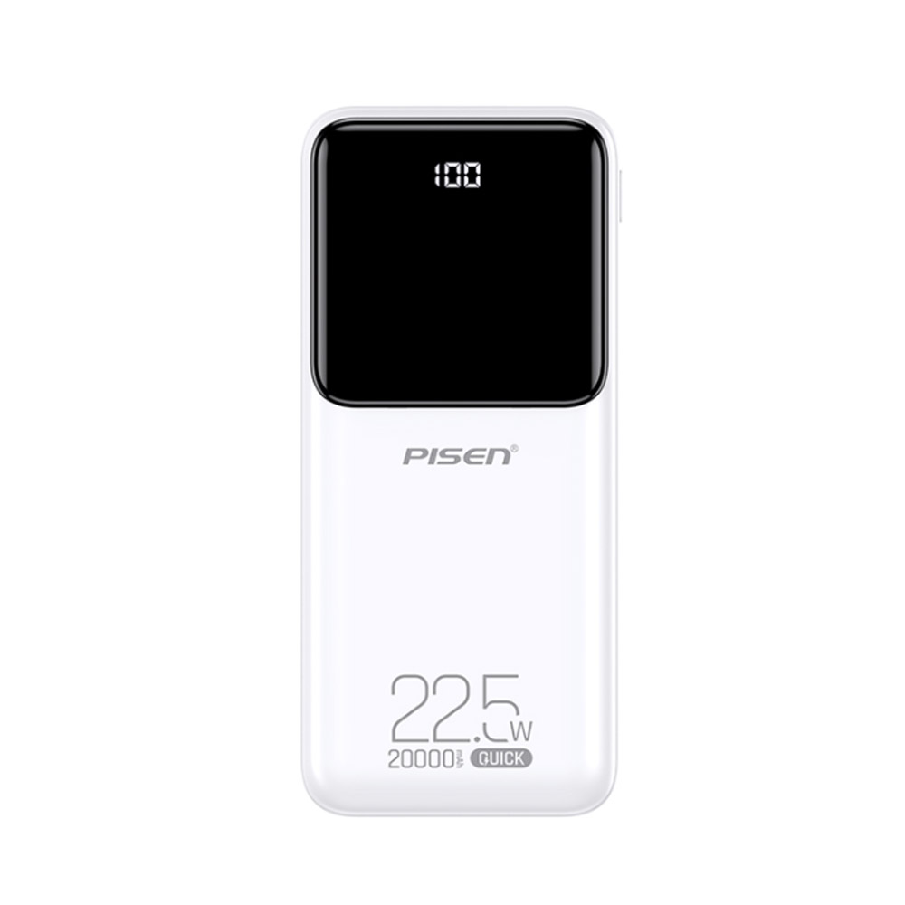 Pin sạc dự phòng Pisen 20.000 mAh TP-D039 22.5W Màu trắng Pin sạc dự phòng Pisen 20.000 mAh TP-D039 22.5W Màu trắng