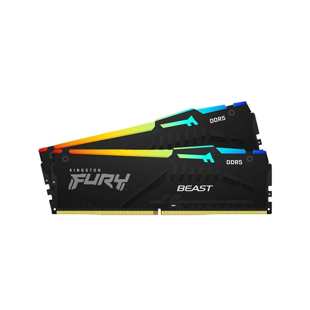 Ram desktop Kingston FURY Beast RGB 64GB (2x32GB) DDR5 6000Mhz KF560C30BBAK2-64