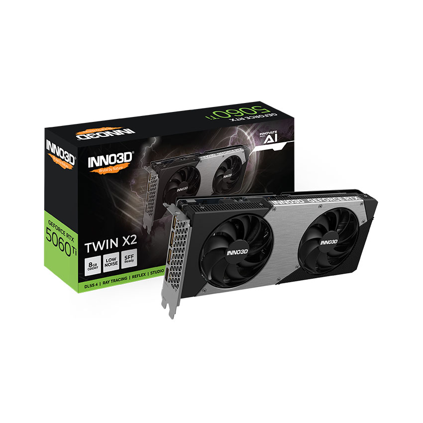 Card đồ họa Inno3D GeForce RTX 5060 Ti Twin X2 8GB (GDDR7/ 128 bit) Card đồ họa Inno3D GeForce RTX 5060 Ti Twin X2 8GB (GDDR7/ 128 bit)