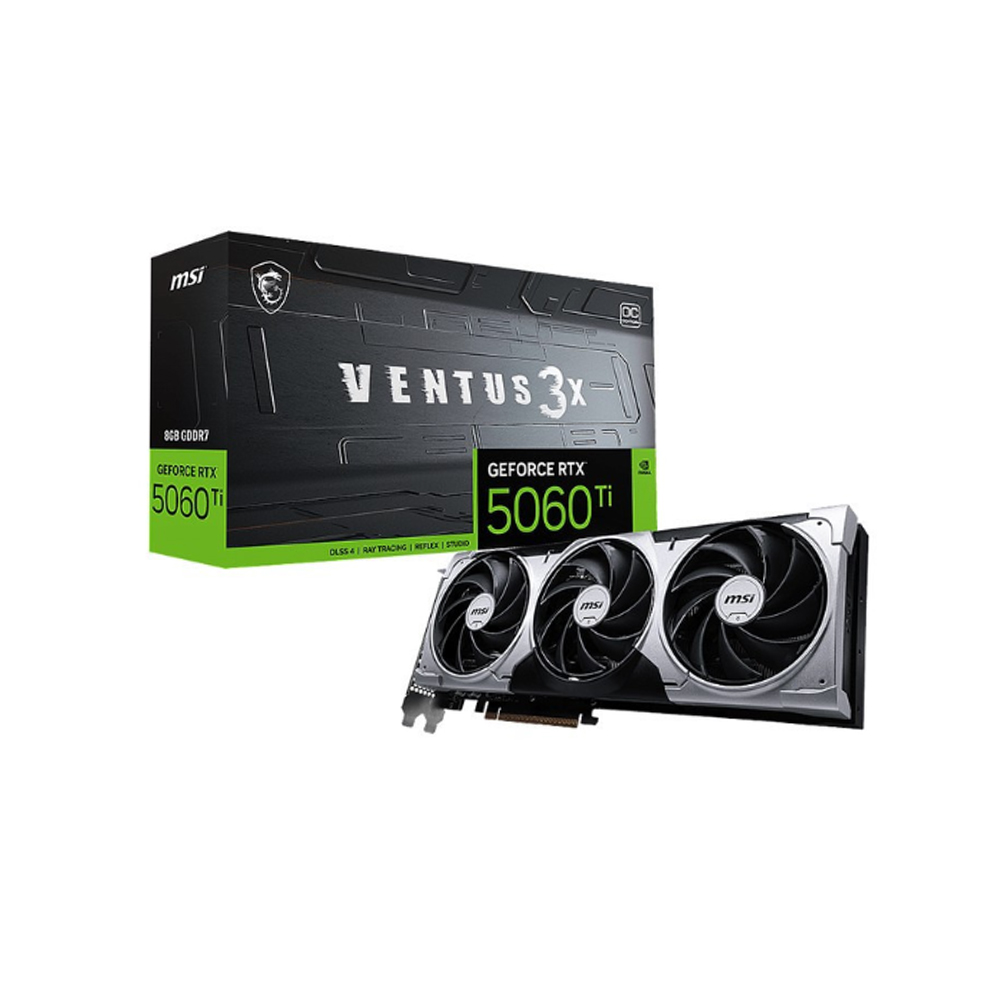 Card đồ họa MSI GeForce RTX 5060 Ti 8G VENTUS 3X OC (GDDR7/ 128 bit)
