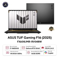 Laptop Asus TUF Gaming F16 FX608JMR-RV048W (i7 14650HX/ 16GB/ 1TB SSD/ RTX 5060 8GB/ 16 inch WUXGA/ 165Hz/ Win11/ Gray/ Vỏ nhôm)