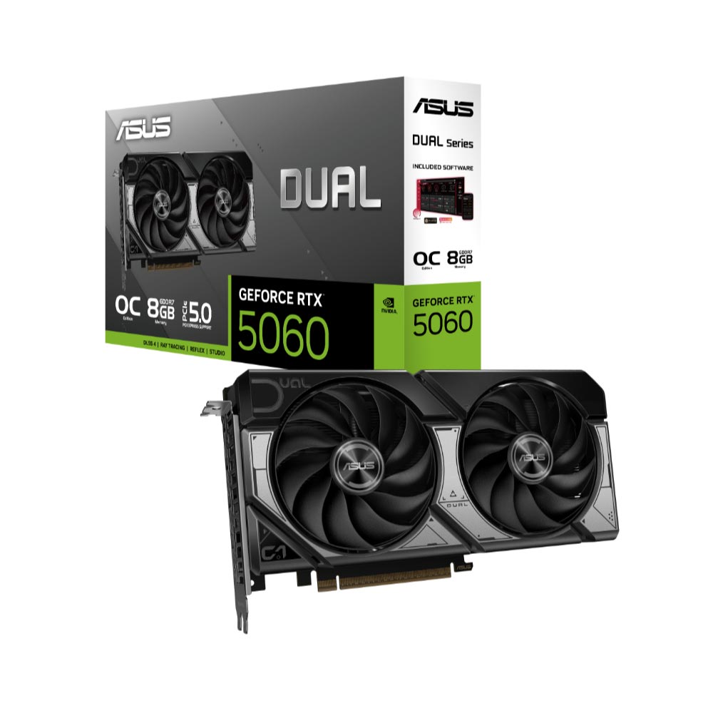 Card đồ họa Asus Dual GeForce RTX 5060 8GB GDDR7 OC Edition Card đồ họa Asus Dual GeForce RTX 5060 8GB GDDR7 OC Edition