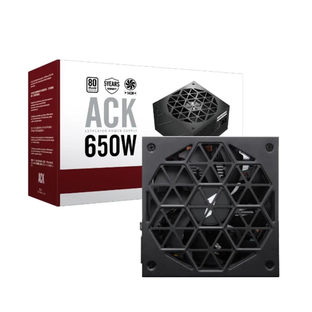 Nguồn máy tính FIRST PLAYER ACK-STD-650 650W Black (80 PLUS) Nguồn máy tính FIRST PLAYER ACK-STD-650 650W Black (80 PLUS)