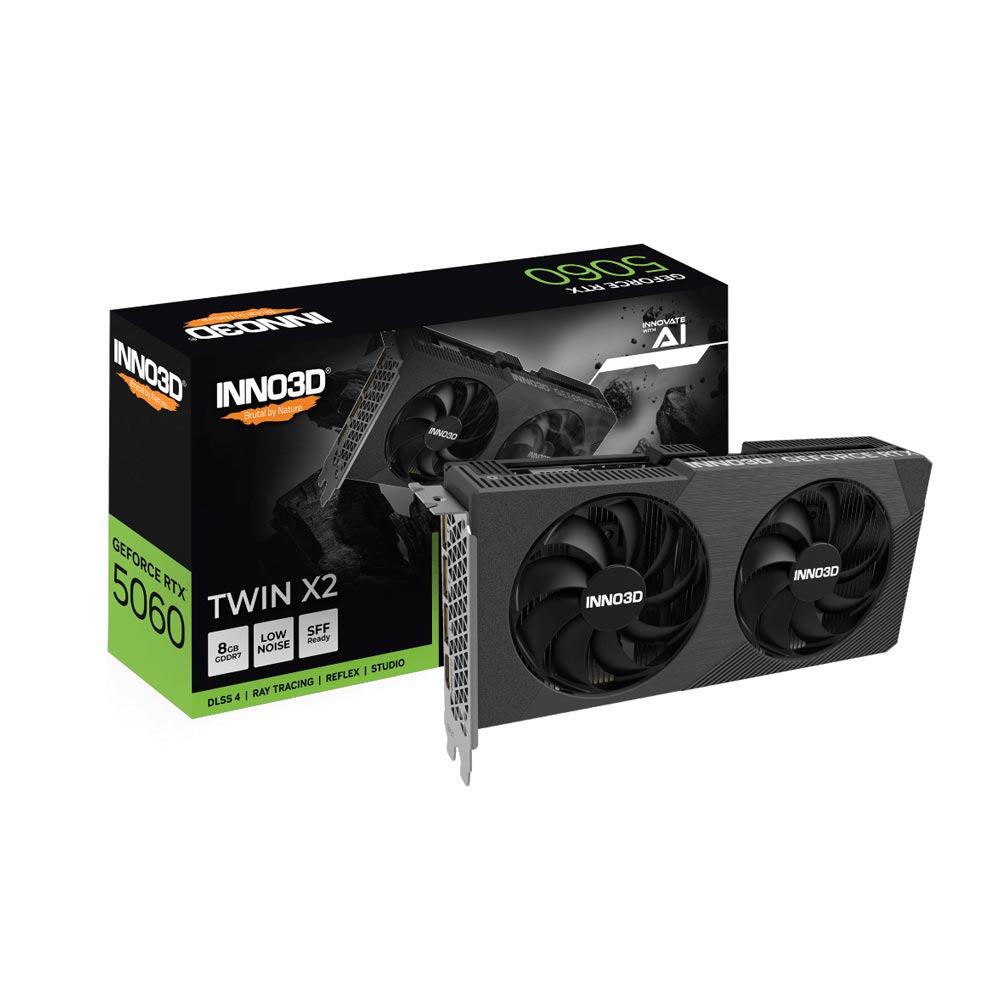 Card đồ họa Inno3D GeForce RTX 5060 Twin X2 8GB (GDDR7/ 128 bit)