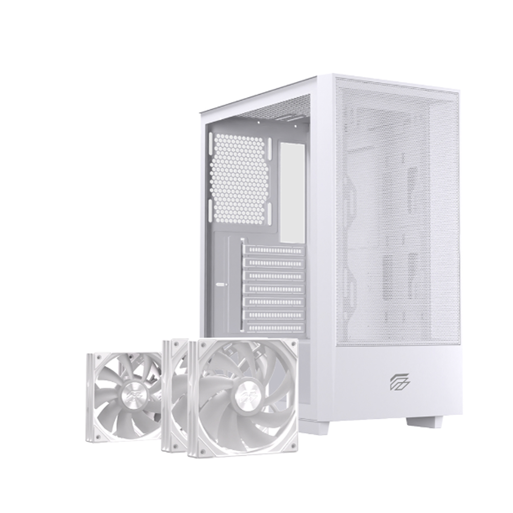Vỏ máy tính EINAREX P100 Core White (Mid Tower/ ATX/ Trắng)
