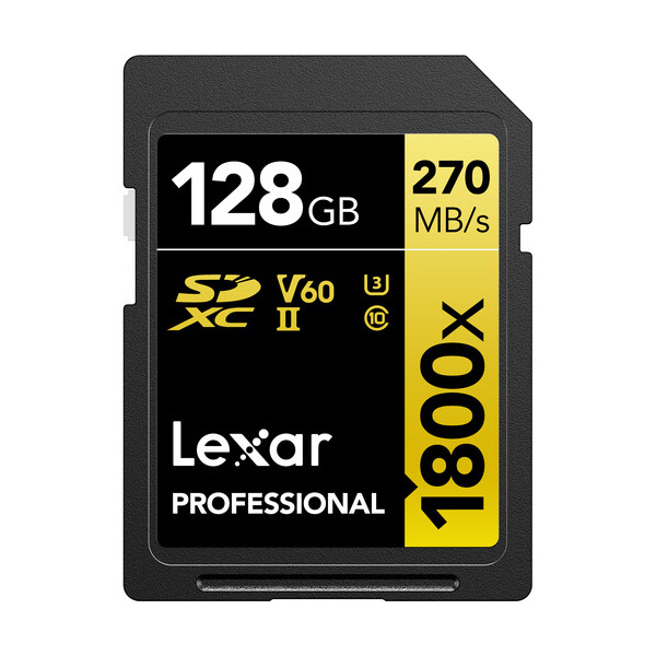 Thẻ nhớ SD Lexar Professional 1800x SDXC V60 128Gb (R/W:270/180M) Thẻ nhớ SD Lexar Professional 1800x SDXC V60 128Gb (R/W:270/180M)