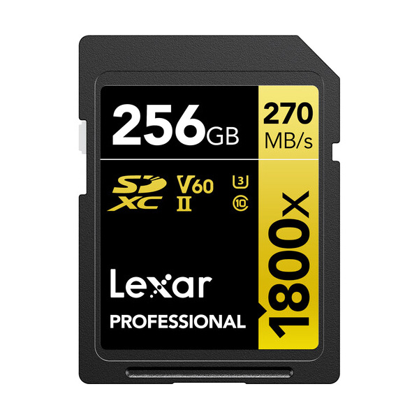 Thẻ nhớ SD Lexar Professional 1800x SDXC V60 256Gb (R/W:270/180M)