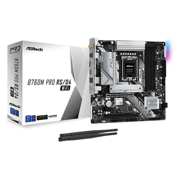 Mainboard Asrock B760M PRO RS/D4 WIFI (Intel B760/ Socket 1700/ M-ATX/ 4 khe ram/ DDR4/ 2.5 Gigabit LAN)