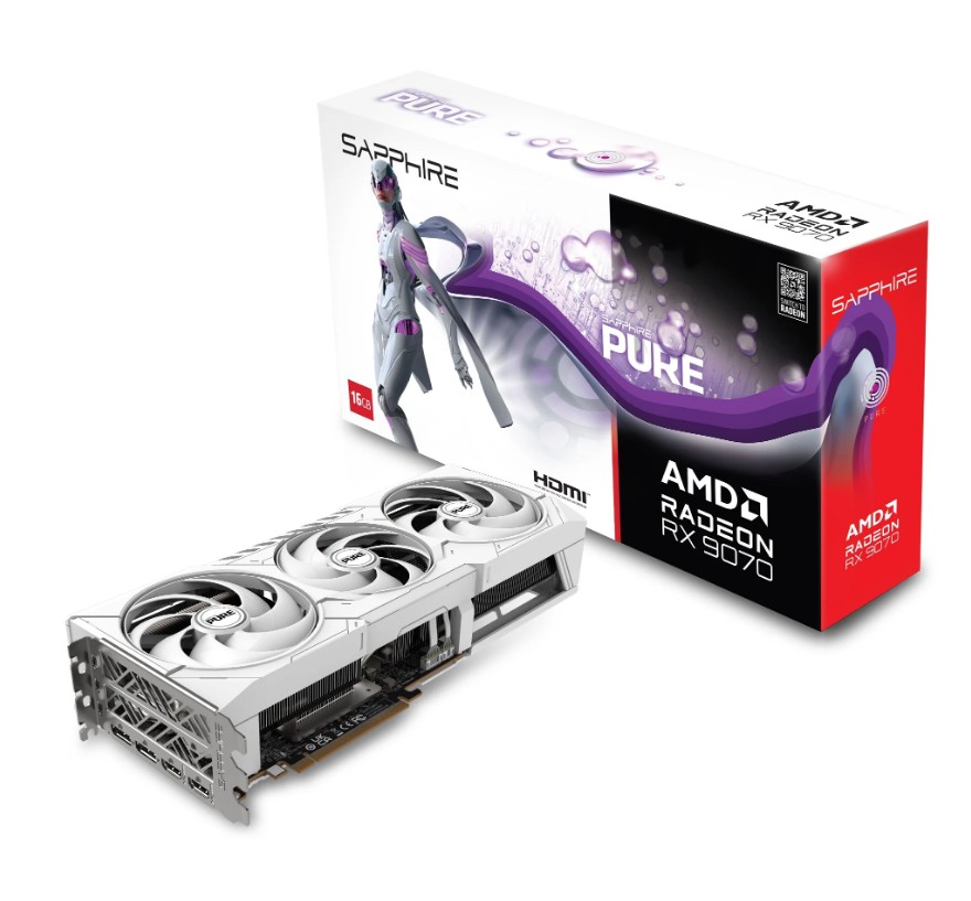 Card đồ họa Sapphire PURE AMD RADEON RX 9070 GAMING OC 16GB (GDDR6/ 256 bit) Card đồ họa Sapphire PURE AMD RADEON RX 9070 GAMING OC 16GB (GDDR6/ 256 bit)