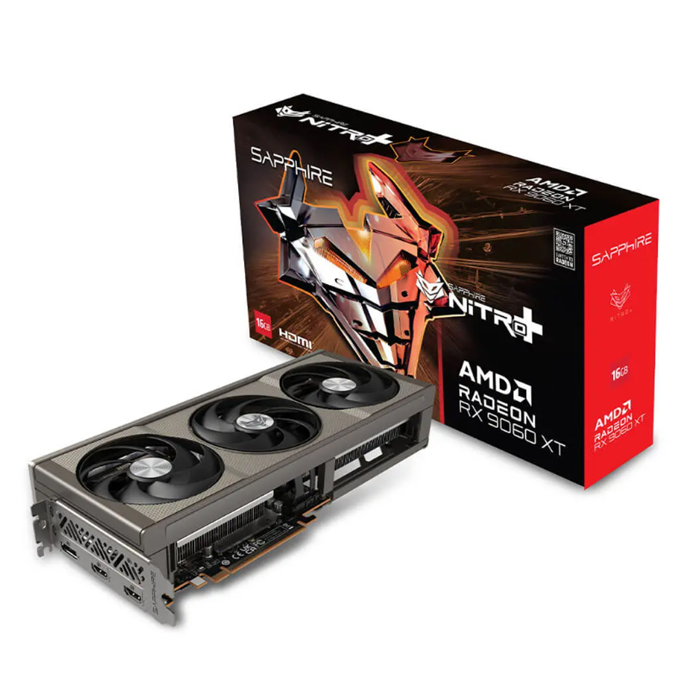 Card đồ họa Sapphire NITRO+ AMD RADEON RX 9060 XT GAMING OC 16GB (GDDR6/ 128 bit) Card đồ họa Sapphire NITRO+ AMD RADEON RX 9060 XT GAMING OC 16GB (GDDR6/ 128 bit)