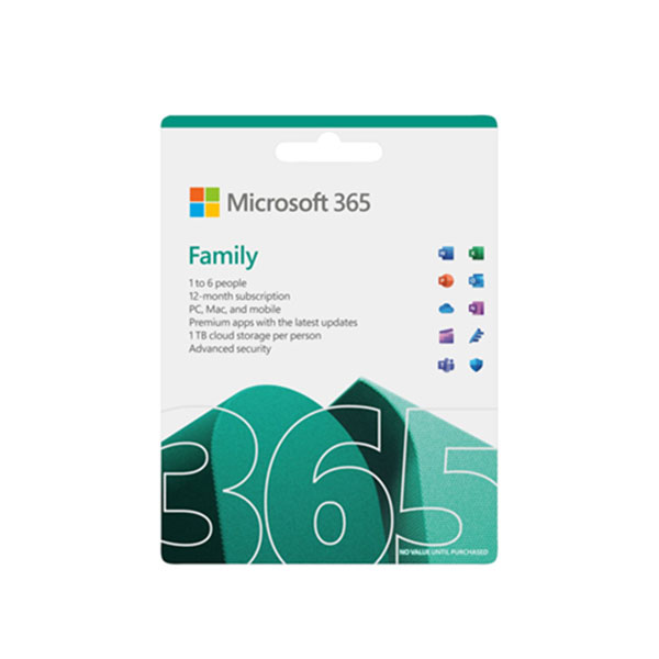 Phần mềm Office Microsoft 365 Family ESD EP2-36890 (6 người/ 5 thiết bị/ người/ 12 tháng)