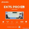 Bàn phím cơ không dây Dareu EK75 Pro AL White Blue DareU Cloud switch