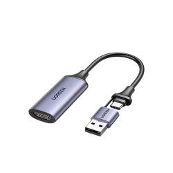 Card ghi hình HDMI to USB 2.0, Type-C live streaming 1080P Ugreen 40189