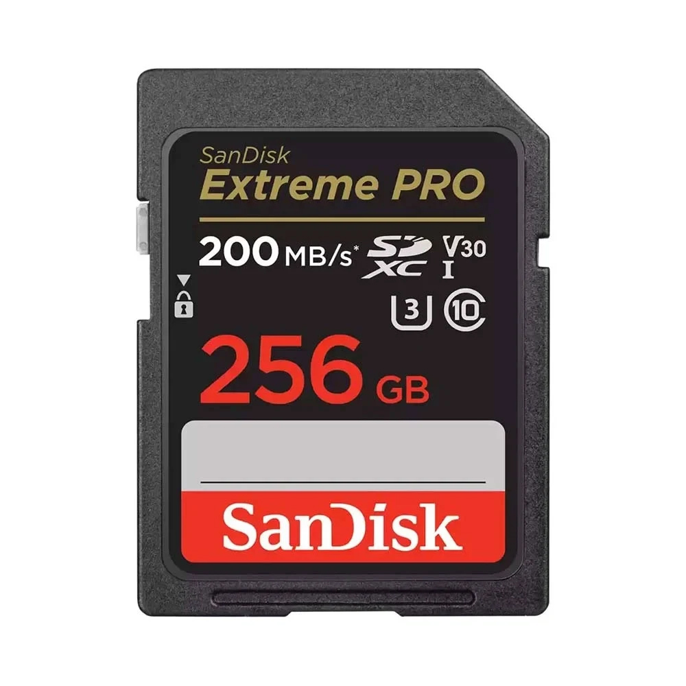Thẻ nhớ SD SanDisk 256GB Extreme Pro V30,U3,C10,UHS-I,200MB/s R,140MB/s W Thẻ nhớ SD SanDisk 256GB Extreme Pro V30,U3,C10,UHS-I,200MB/s R,140MB/s W