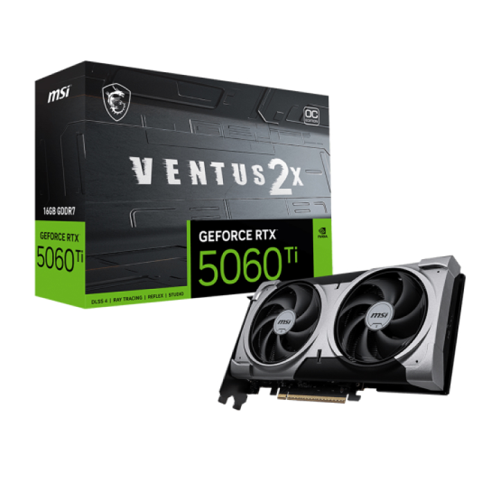 Card đồ họa MSI GeForce RTX 5060 Ti 16G SHADOW 2X OC PLUS (GDDR7/ 128 bit) Card đồ họa MSI GeForce RTX 5060 Ti 16G SHADOW 2X OC PLUS (GDDR7/ 128 bit)