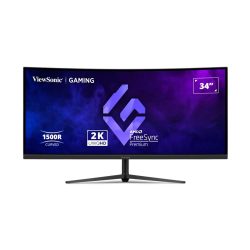 Màn hình gaming cong Viewsonic VX3418C-2K (34Inch/ UWQHD (3440x1440)/ 1ms/ 180Hz/ 250cd/m2/ VA/ Tích hợp loa)