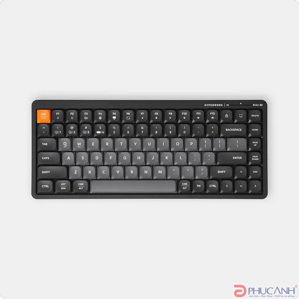 Bàn phím không dây HyperWork SilentKey Mini HPW-TS01M-BLK Đen Bàn phím không dây HyperWork SilentKey Mini HPW-TS01M-BLK Đen