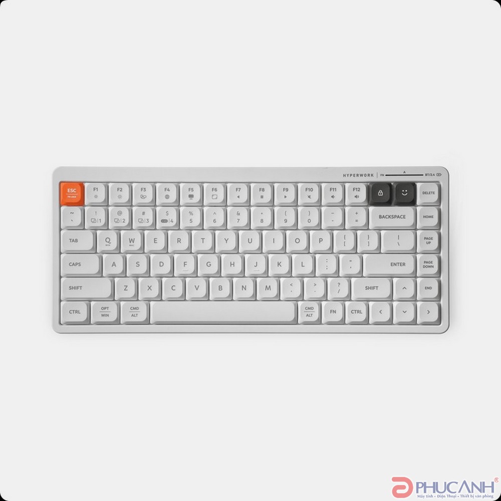 Bàn phím không dây HyperWork SilentKey Mini HPW-TS01M-WHT Trắng Bàn phím không dây HyperWork SilentKey Mini HPW-TS01M-WHT Trắng