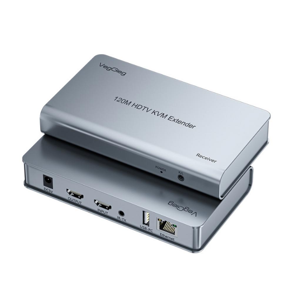 Bộ kéo dài HDMI VegGieg V-HD011 4K@30Hz KVM Dài 120 Mét – Hỗ trợ USB và âm thanh Bộ kéo dài HDMI VegGieg V-HD011 4K@30Hz KVM Dài 120 Mét – Hỗ trợ USB và âm thanh