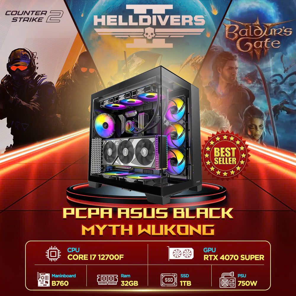 Máy tính PCPA Asus Black Myth Wukong(I7 12700F/ 32GB/1Tb SSD/ RTX 4070 Super) Máy tính PCPA Asus Black Myth Wukong(I7 12700F/ 32GB/1Tb SSD/ RTX 4070 Super)