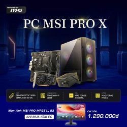 Máy tính PCPA x MSI Pro X (I5 12400F/ 16GB/ 500GB SSD/ RTX 3050 6Gb/550W)