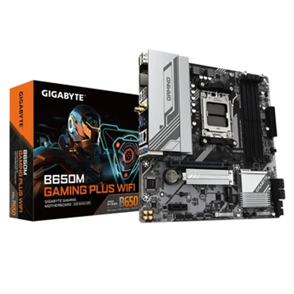 Mainboard Gigabyte B650M GAMING PLUS WIFI DDR5 (AMD B650/ Socket AM5/ M-ATX/ 4 khe ram/ 2.5 Gigabit LAN/ Bluetooth) Mainboard Gigabyte B650M GAMING PLUS WIFI DDR5 (AMD B650/ Socket AM5/ M-ATX/ 4 khe ram/ 2.5 Gigabit LAN/ Bluetooth)