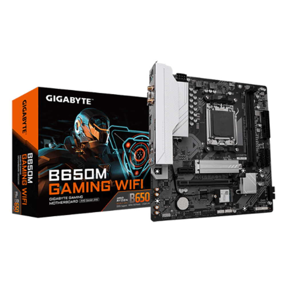 Mainboard Gigabyte B650M GAMING WIFI DDR5 (AMD B650/ Socket AM5/ M-ATX/ 2.5 Gigabit LAN/ Bluetooth) Mainboard Gigabyte B650M GAMING WIFI DDR5 (AMD B650/ Socket AM5/ M-ATX/ 2.5 Gigabit LAN/ Bluetooth)