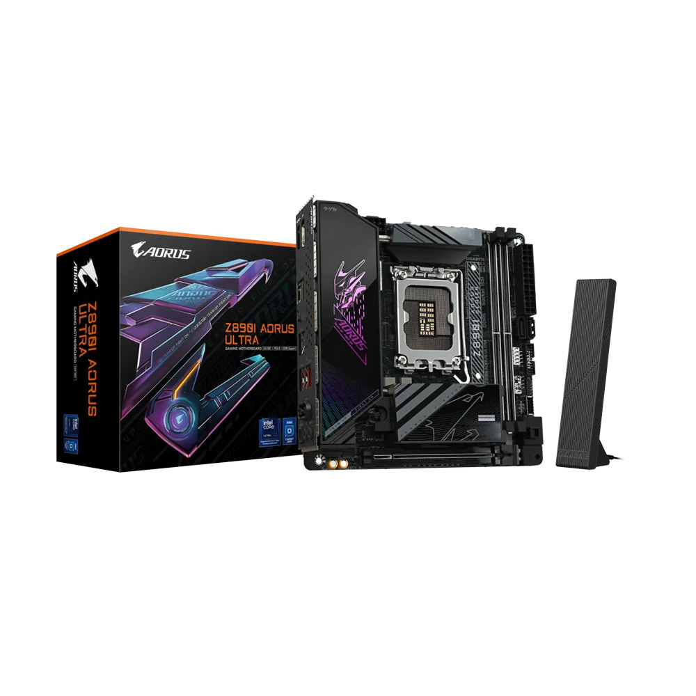 Mainboard Gigabyte Z890I AORUS ULTRA (Intel Z890/ Socket 1851/ ITX/ 2.5 Gigabit LAN/ Bluetooth) Mainboard Gigabyte Z890I AORUS ULTRA (Intel Z890/ Socket 1851/ ITX/ 2.5 Gigabit LAN/ Bluetooth)