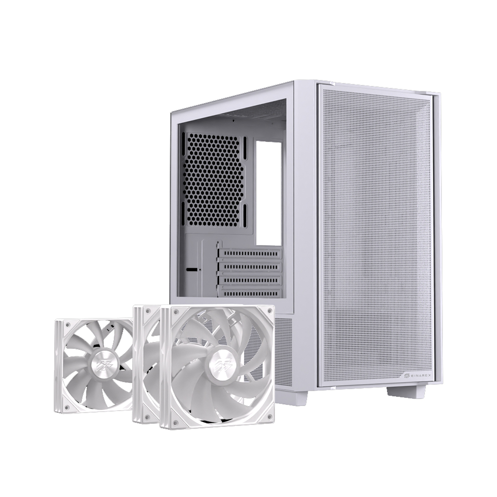Vỏ máy tính EINAREX PM150 RGB White (Mid Tower/ M-ATX/ Trắng) Vỏ máy tính EINAREX PM150 RGB White (Mid Tower/ M-ATX/ Trắng)