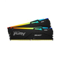 Ram PC Kingston FURY Beast RGB 64GB (2x32GB) DDR5 6000Mhz (KF560C36BBE2AK2-64)