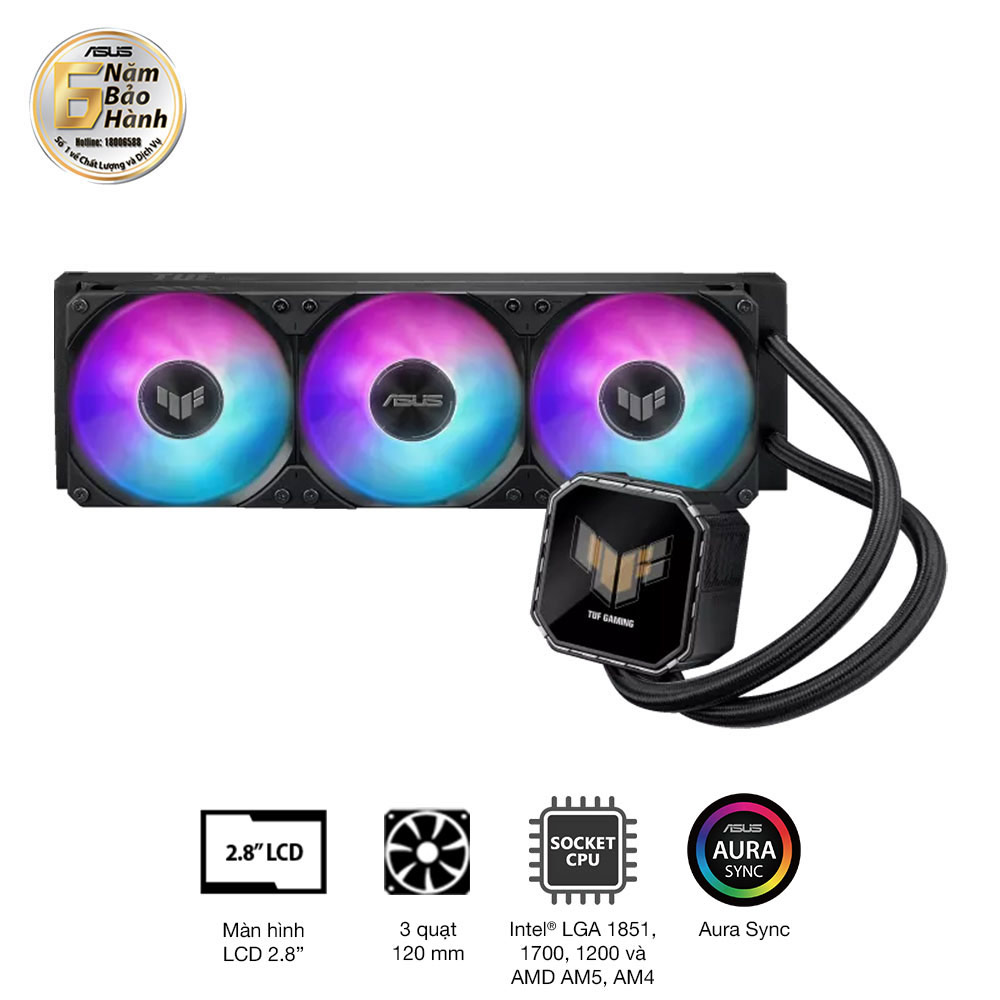Tản nhiệt nước AIO Asus TUF Gaming LC III 360 ARGB LCD Tản nhiệt nước AIO Asus TUF Gaming LC III 360 ARGB LCD