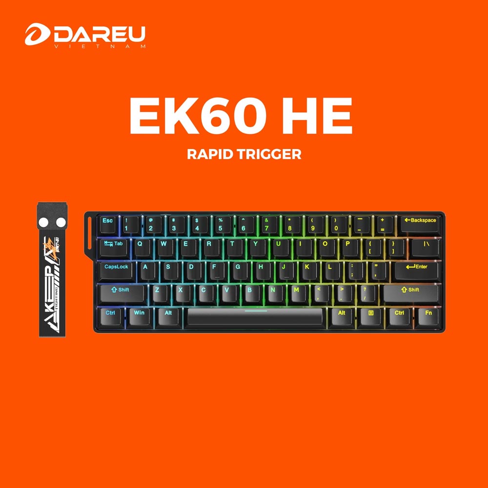 Bàn phím cơ Dareu Rapid Trigger EK60 HE FIRE Magnetic Switch Bàn phím cơ Dareu Rapid Trigger EK60 HE FIRE Magnetic Switch