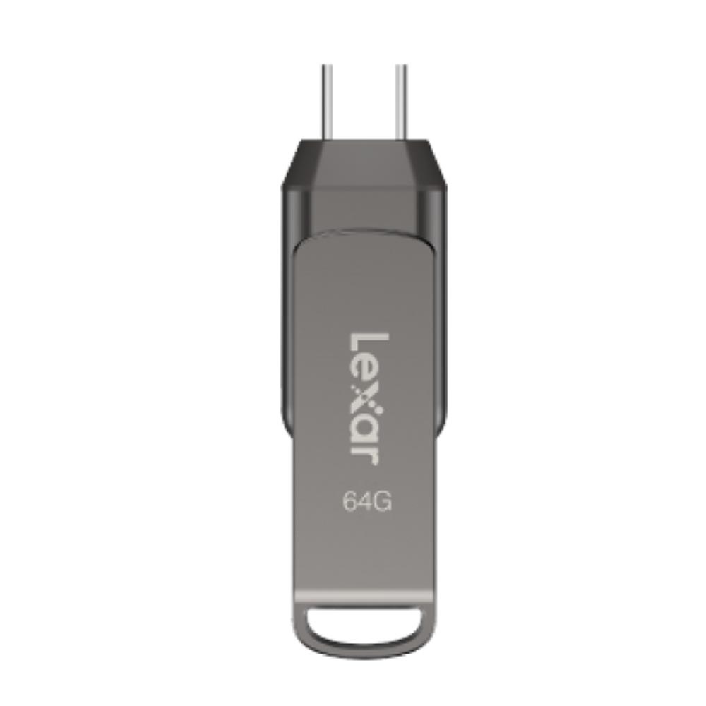 USB Lexar JumpDrive D400 OTG 64Gb USB-A và USB-C Màu ghi USB Lexar JumpDrive D400 OTG 64Gb USB-A và USB-C Màu ghi