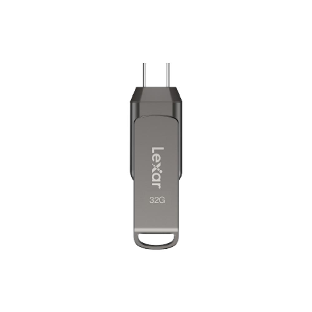 USB Lexar JumpDrive D400 OTG 32Gb USB-A và USB-C Màu ghi USB Lexar JumpDrive D400 OTG 32Gb USB-A và USB-C Màu ghi