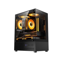 Vỏ máy tính KENOO ESPORT MK120 - Màu Đen (Mini Tower/ M-ATX/ Đen)