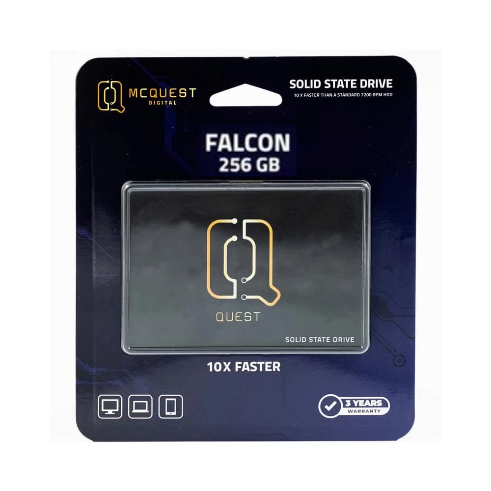 Ổ SSD McQuest FALCON-256GB (SATA3/ 2.5Inch/ 550MB/s/ 450MB/s) Ổ SSD McQuest FALCON-256GB (SATA3/ 2.5Inch/ 550MB/s/ 450MB/s)