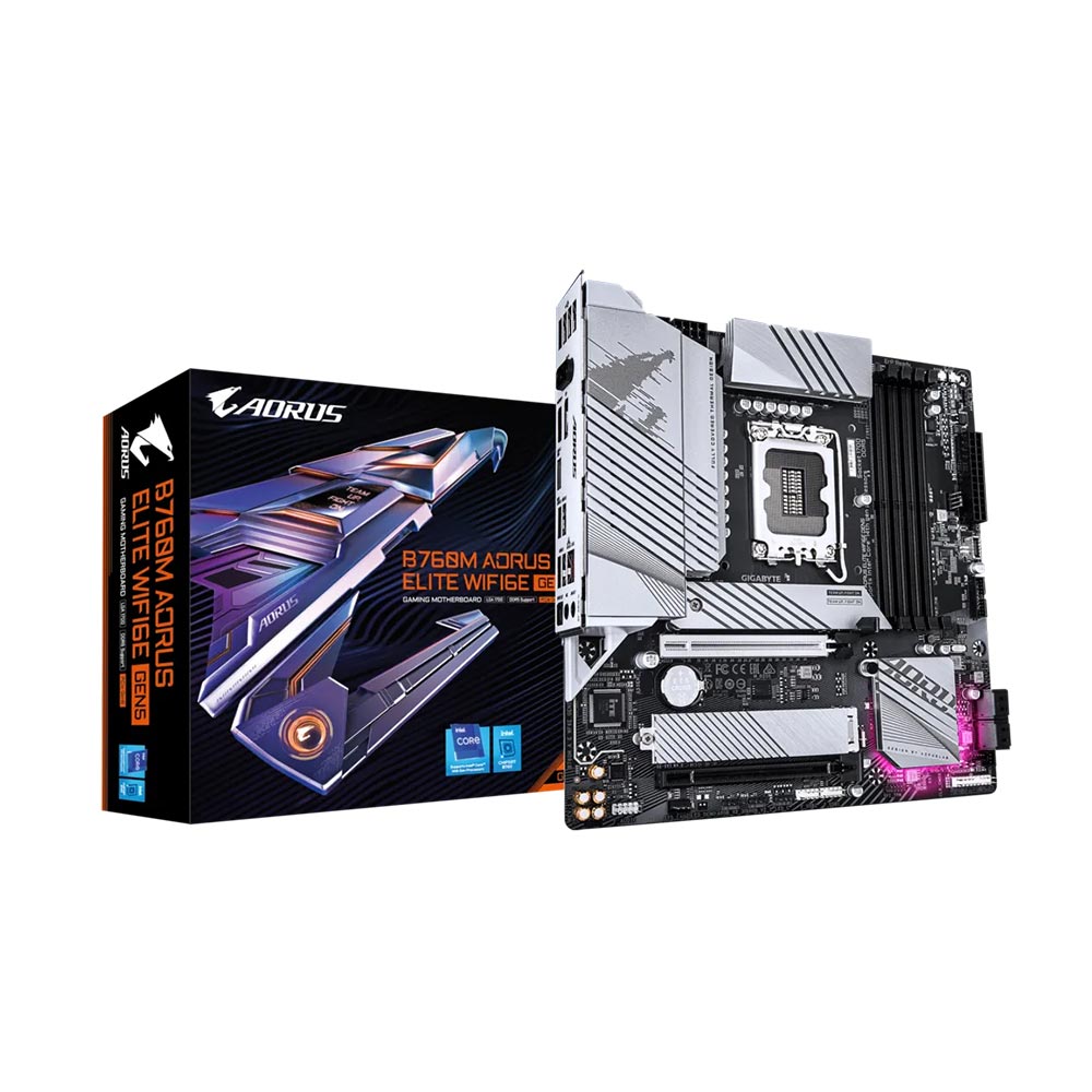 Mainboard Gigabyte B760M AORUS ELITE WIFI6E GEN5 (Intel B760/ Socket 1700/ M-ATX/ 4 khe ram) Mainboard Gigabyte B760M AORUS ELITE WIFI6E GEN5 (Intel B760/ Socket 1700/ M-ATX/ 4 khe ram)