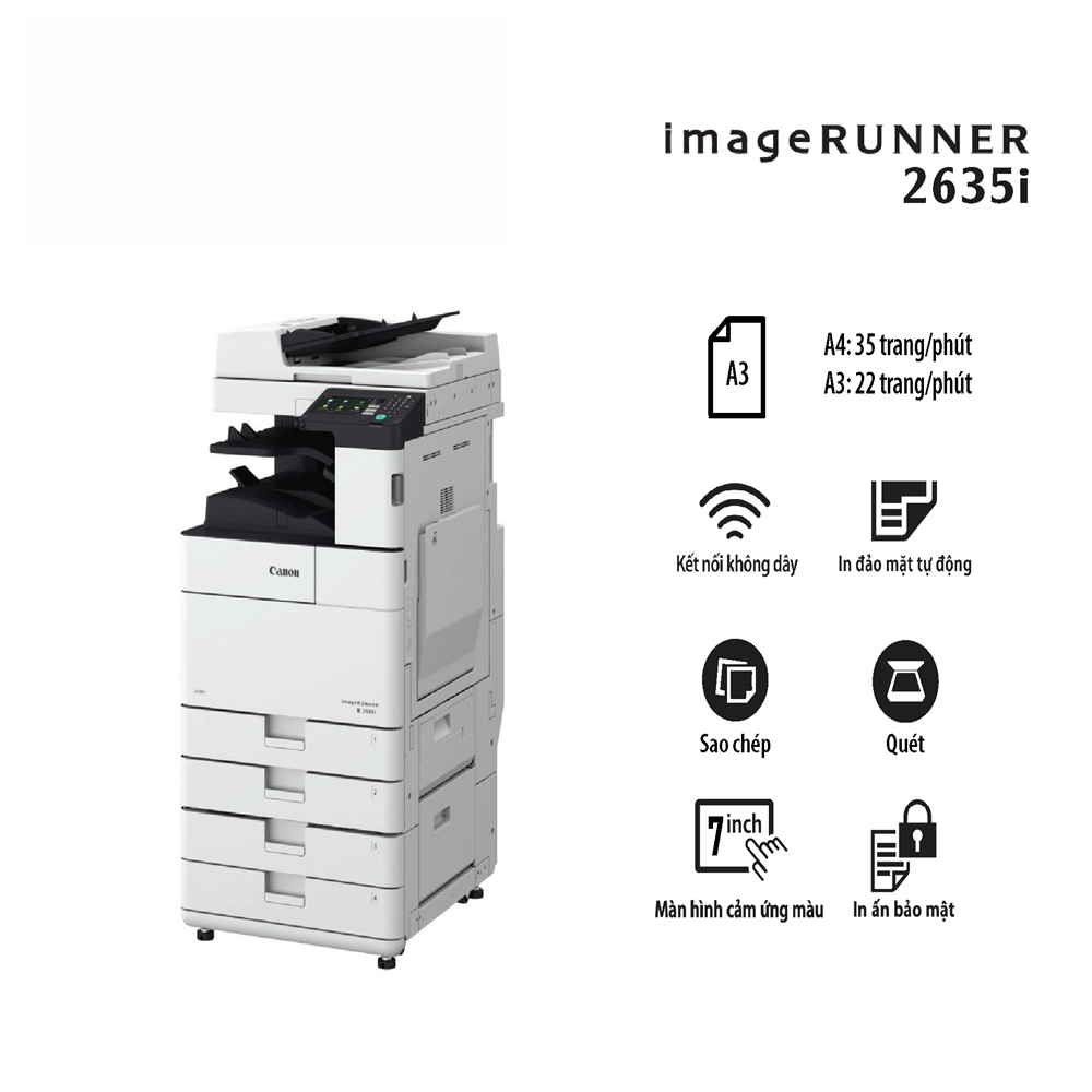Máy photocopy Canon IR C3326I + Mực + Chân kê (A3/A4/ In/ Copy/ Scan/ Đảo mặt/ ADF/ USB/ LAN/ WIFI) Máy photocopy Canon IR C3326I + Mực + Chân kê (A3/A4/ In/ Copy/ Scan/ Đảo mặt/ ADF/ USB/ LAN/ WIFI)