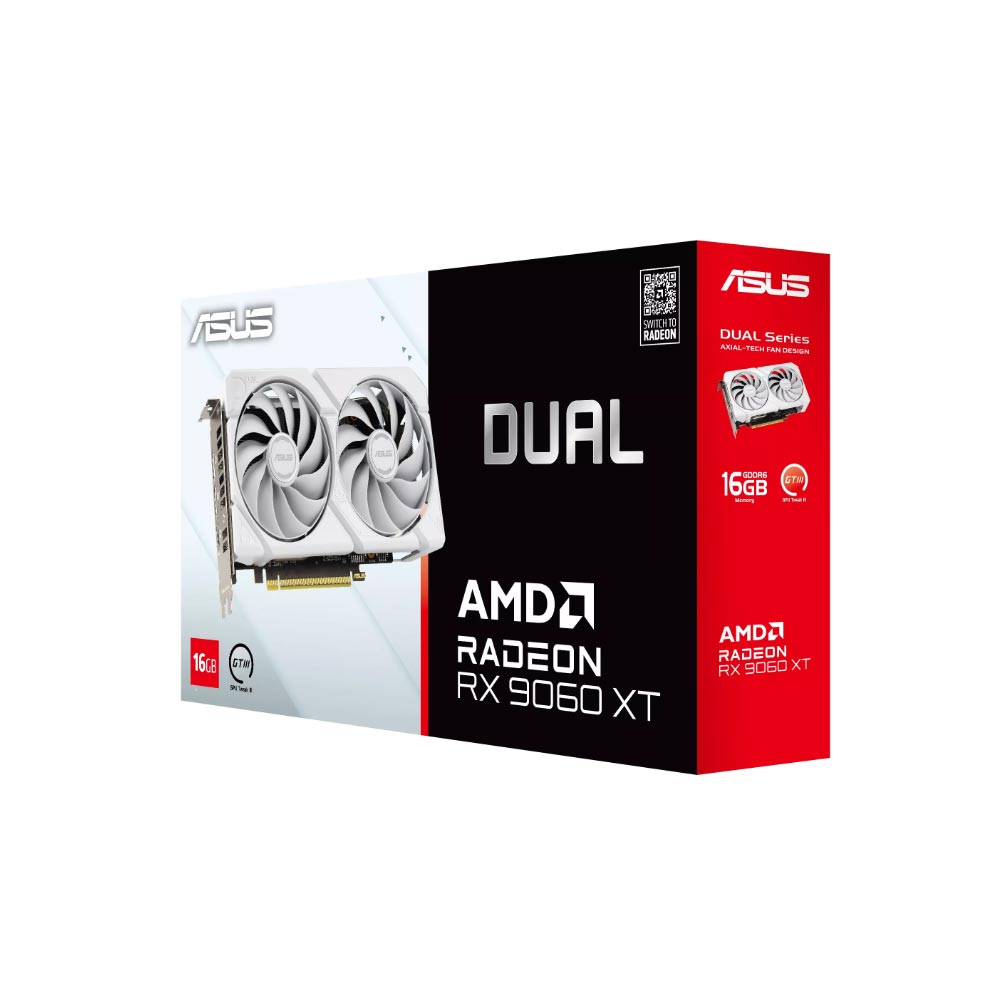 Card đồ họa Asus Dual Radeon RX 9060 XT 16G White (GDDR6/ 128 bit) Card đồ họa Asus Dual Radeon RX 9060 XT 16G White (GDDR6/ 128 bit)